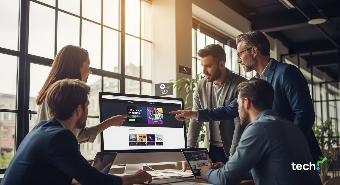 Team planning a website strategy at Highway 1 Digital